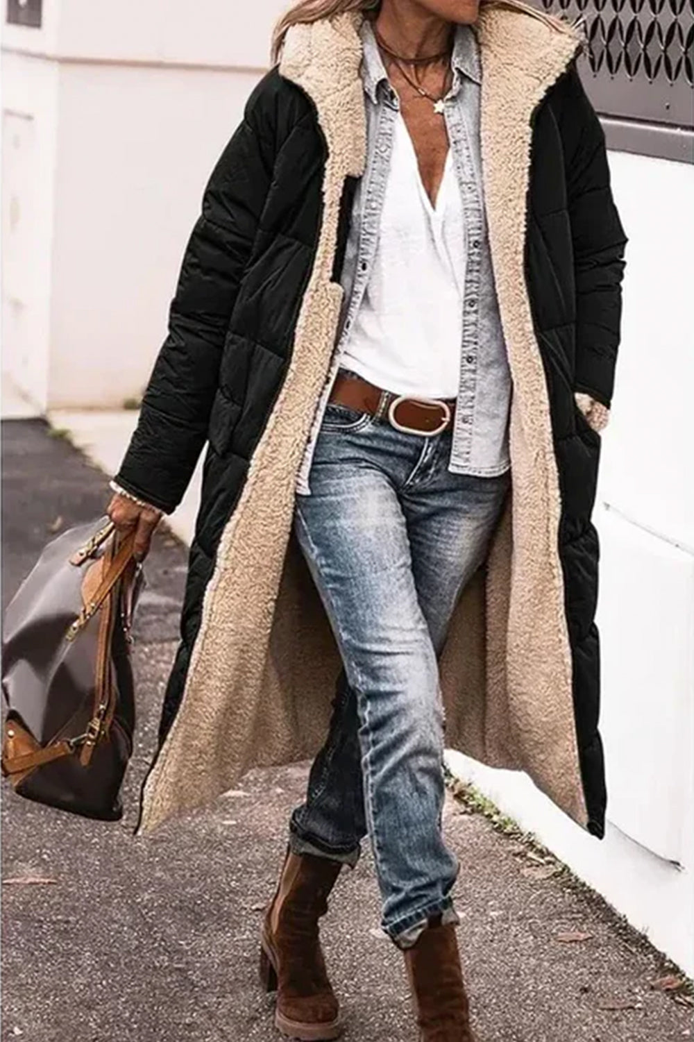 Pauline - Veste d'Hiver Chic Réversible