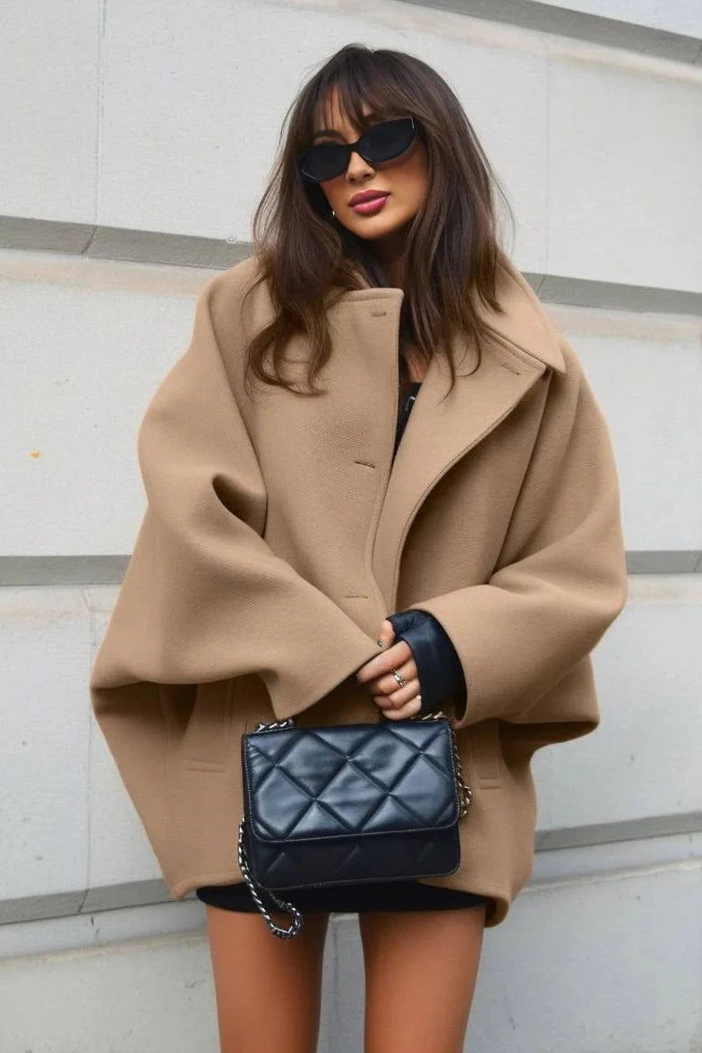 Nathalie - Manteau Oversized En Laine